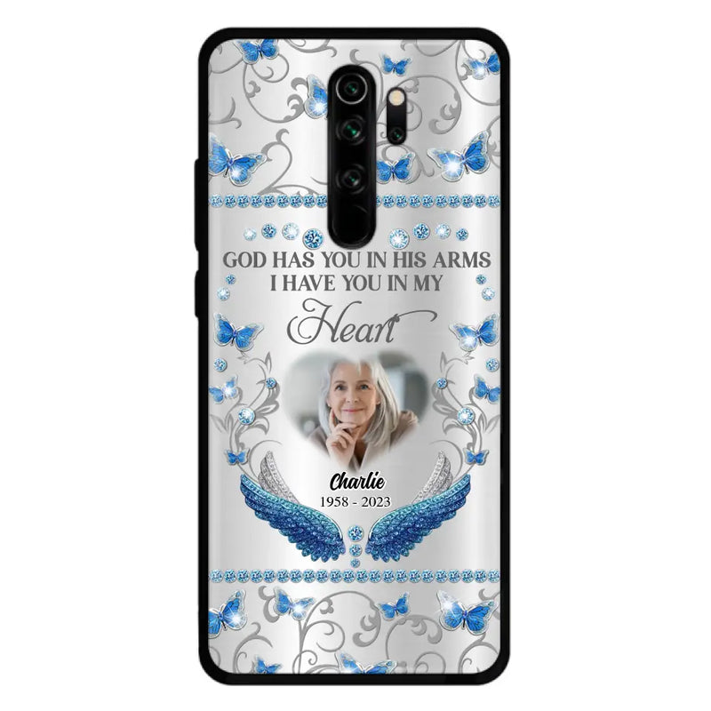 Personalized Memorial Photo Phone Case - Memorial Gift Idea for Mother's Day/Father's Day - God Has You In His Arms I Have You In My Heart - Cases For Oppo/Xiaomi/Huawei