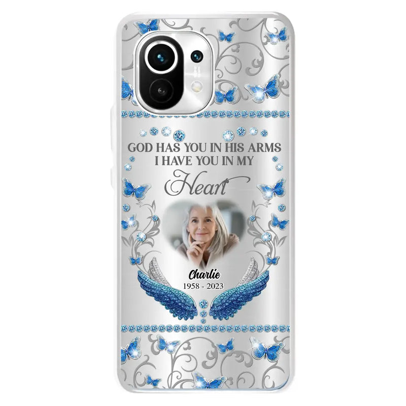 Personalized Memorial Photo Phone Case - Memorial Gift Idea for Mother's Day/Father's Day - God Has You In His Arms I Have You In My Heart - Cases For Oppo/Xiaomi/Huawei