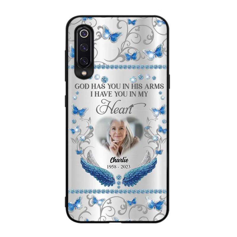 Personalized Memorial Photo Phone Case - Memorial Gift Idea for Mother's Day/Father's Day - God Has You In His Arms I Have You In My Heart - Cases For Oppo/Xiaomi/Huawei