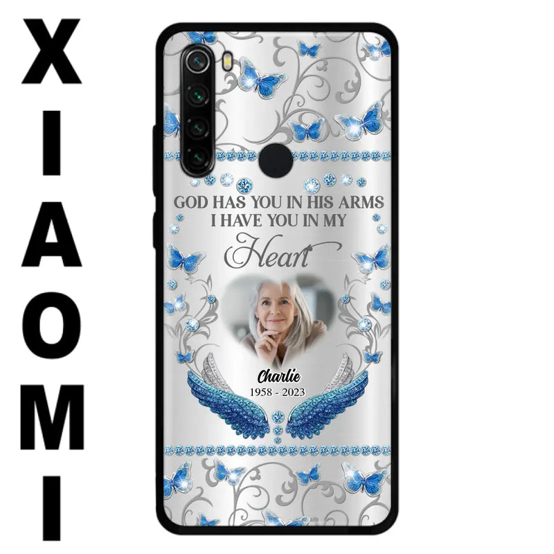 Personalized Memorial Photo Phone Case - Memorial Gift Idea for Mother's Day/Father's Day - God Has You In His Arms I Have You In My Heart - Cases For Oppo/Xiaomi/Huawei