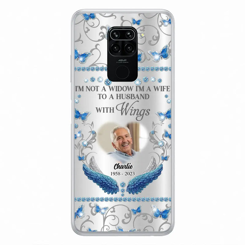 Personalized Memorial Photo Phone Case - Memorial Gift Idea for Mother's Day/Father's Day - I'm Not A Widow I'm A Wife To A Husband With Wings - Cases For Oppo/Xiaomi/Huawei