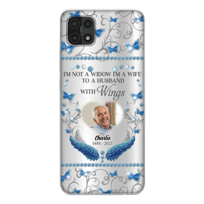 Personalized Memorial Photo Phone Case - Memorial Gift Idea for Mother's Day/Father's Day - I'm Not A Widow I'm A Wife To A Husband With Wings - Cases For Oppo/Xiaomi/Huawei