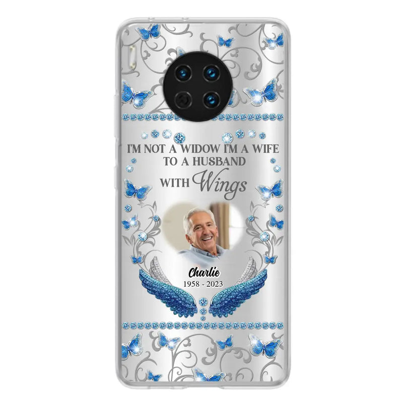 Personalized Memorial Photo Phone Case - Memorial Gift Idea for Mother's Day/Father's Day - I'm Not A Widow I'm A Wife To A Husband With Wings - Cases For Oppo/Xiaomi/Huawei