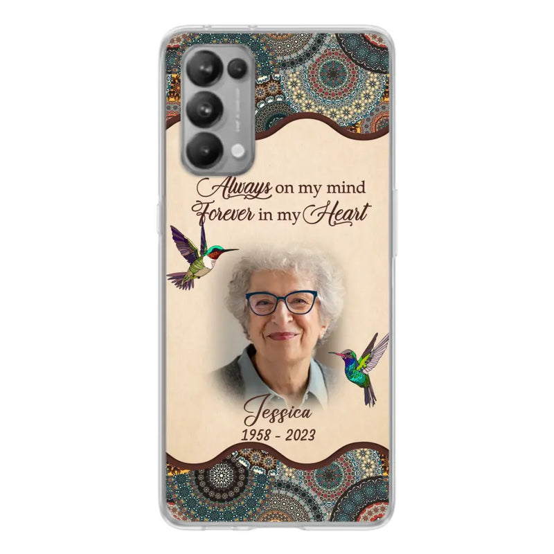 Personalized Memorial Photo Phone Case - Memorial Gift Idea For Mother's Day/Father's Day - Always On My Mind, Forever In My Heart - Case For Oppo/Xiaomi/Huawei