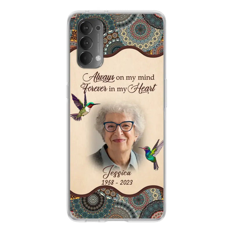 Personalized Memorial Photo Phone Case - Memorial Gift Idea For Mother's Day/Father's Day - Always On My Mind, Forever In My Heart - Case For Oppo/Xiaomi/Huawei