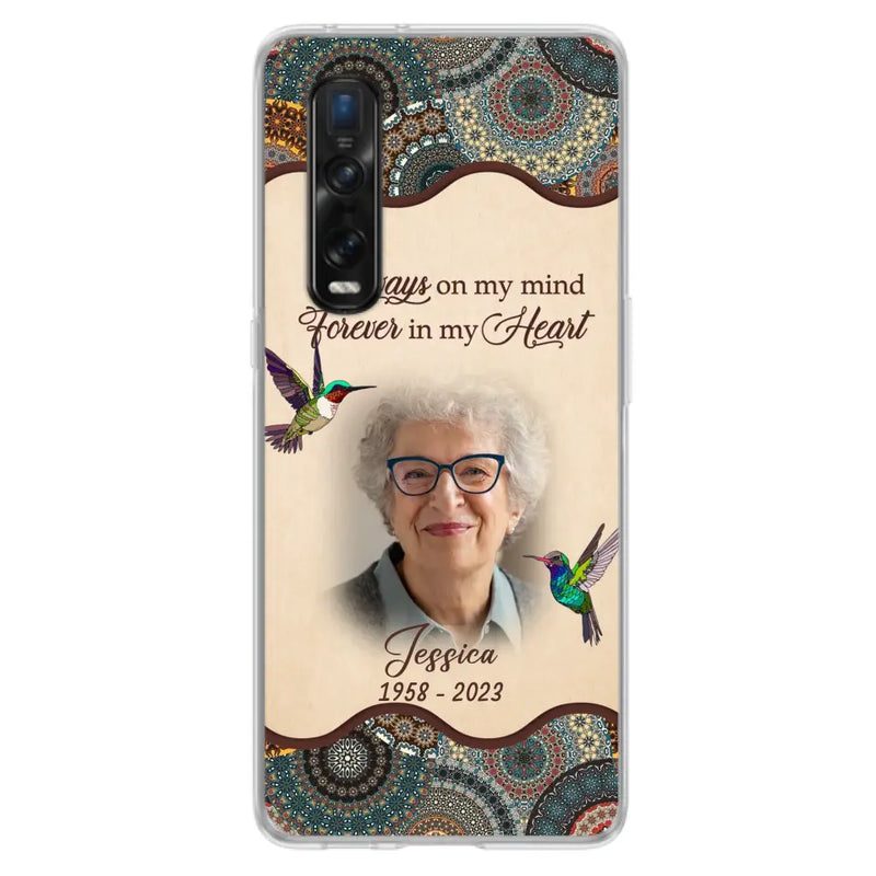 Personalized Memorial Photo Phone Case - Memorial Gift Idea For Mother's Day/Father's Day - Always On My Mind, Forever In My Heart - Case For Oppo/Xiaomi/Huawei