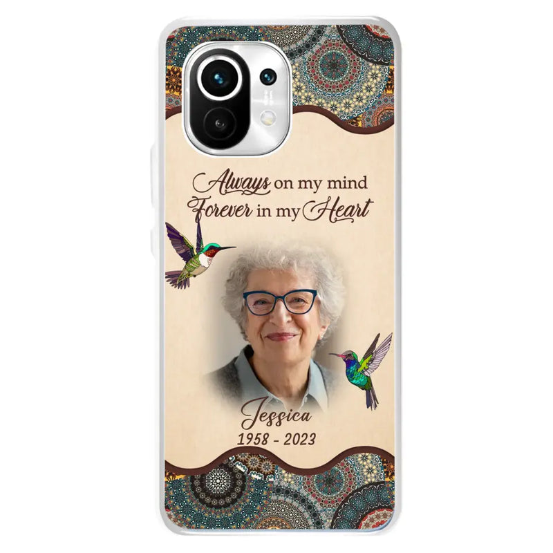Personalized Memorial Photo Phone Case - Memorial Gift Idea For Mother's Day/Father's Day - Always On My Mind, Forever In My Heart - Case For Oppo/Xiaomi/Huawei