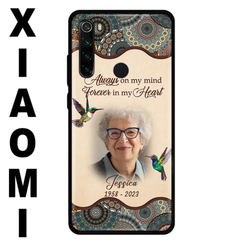 Personalized Memorial Photo Phone Case - Memorial Gift Idea For Mother's Day/Father's Day - Always On My Mind, Forever In My Heart - Case For Oppo/Xiaomi/Huawei