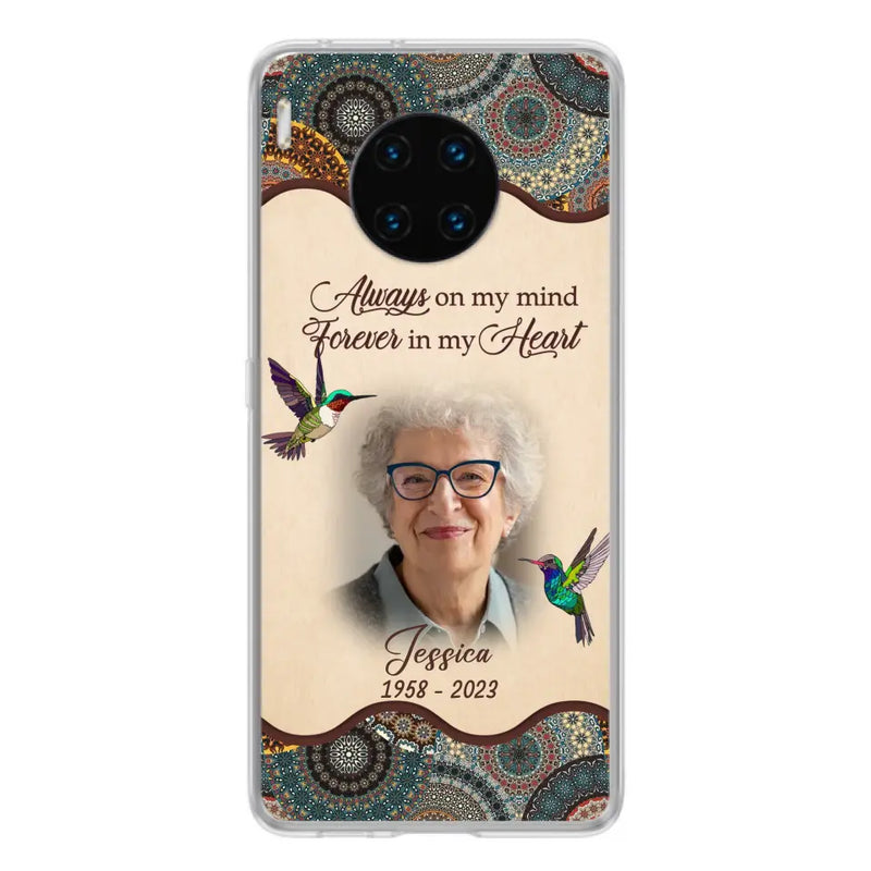Personalized Memorial Photo Phone Case - Memorial Gift Idea For Mother's Day/Father's Day - Always On My Mind, Forever In My Heart - Case For Oppo/Xiaomi/Huawei