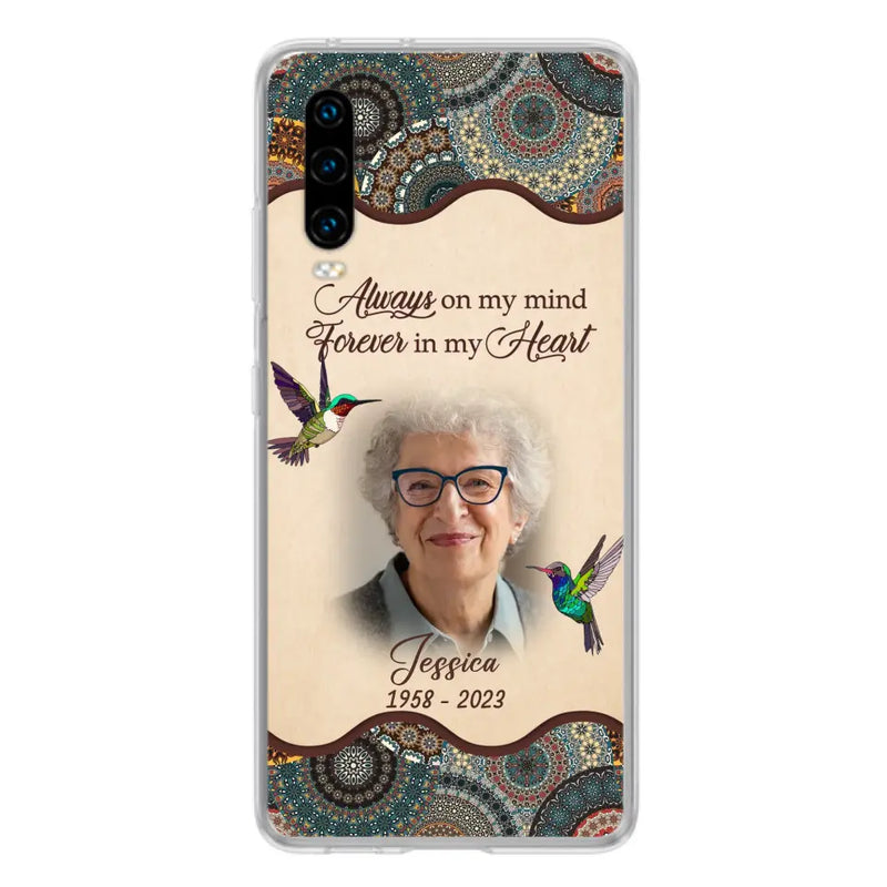 Personalized Memorial Photo Phone Case - Memorial Gift Idea For Mother's Day/Father's Day - Always On My Mind, Forever In My Heart - Case For Oppo/Xiaomi/Huawei