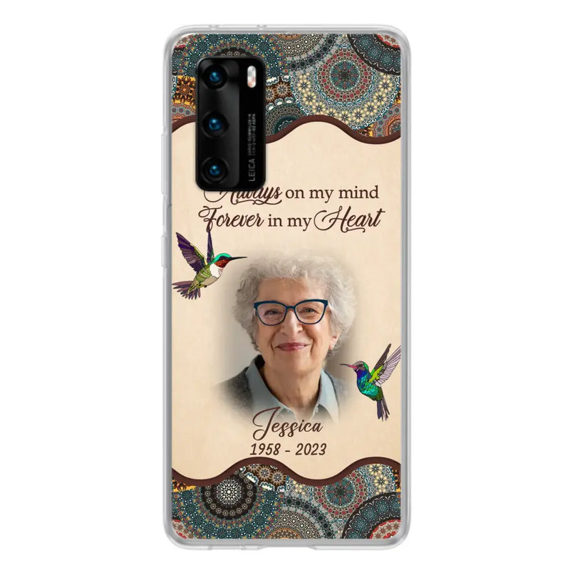 Personalized Memorial Photo Phone Case - Memorial Gift Idea For Mother's Day/Father's Day - Always On My Mind, Forever In My Heart - Case For Oppo/Xiaomi/Huawei