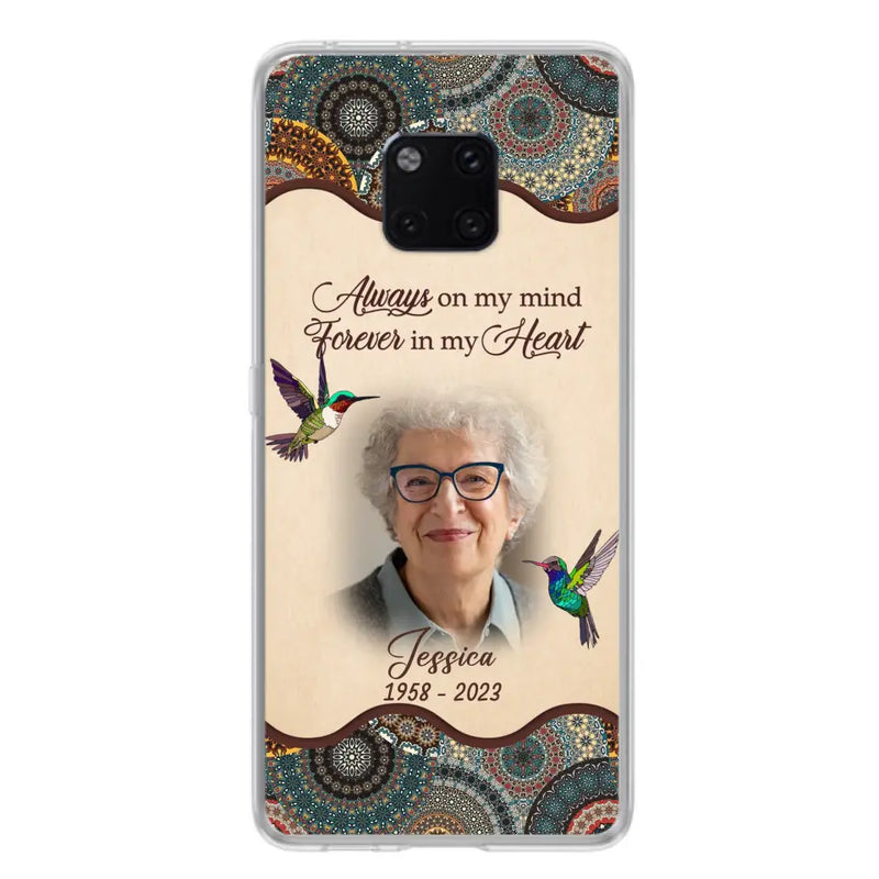 Personalized Memorial Photo Phone Case - Memorial Gift Idea For Mother's Day/Father's Day - Always On My Mind, Forever In My Heart - Case For Oppo/Xiaomi/Huawei
