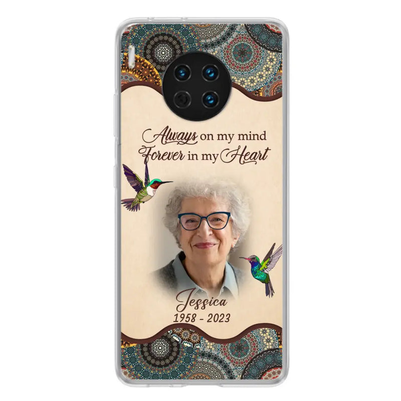 Personalized Memorial Photo Phone Case - Memorial Gift Idea For Mother's Day/Father's Day - Always On My Mind, Forever In My Heart - Case For Oppo/Xiaomi/Huawei