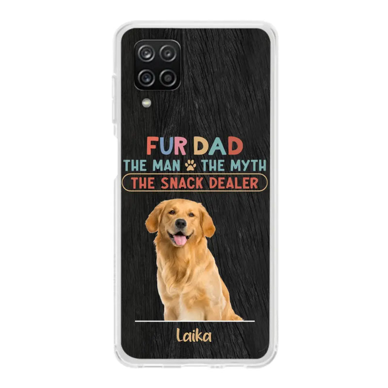 Personalized Fur Dad Phone Case - Upload Photo - Up to 6 Pets - Father's Day Gift For Pet Lovers - Fur Dad The Man The Myth The Snack Dealer - Case for iPhone/Samsung