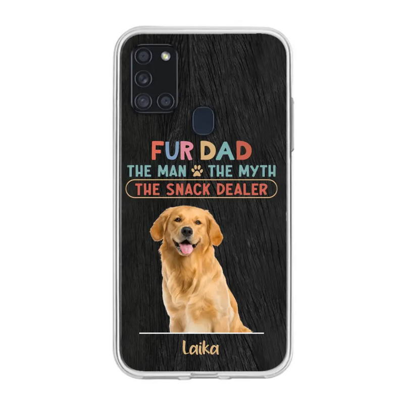 Personalized Fur Dad Phone Case - Upload Photo - Up to 6 Pets - Father's Day Gift For Pet Lovers - Fur Dad The Man The Myth The Snack Dealer - Case for iPhone/Samsung
