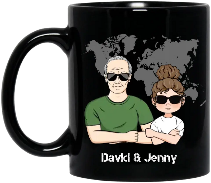 Personalized Grandpa Coffee Mug - Father's Day Gift Idea for Grandpa - I'm A Proud Papa Of A Pretty Granddaughter