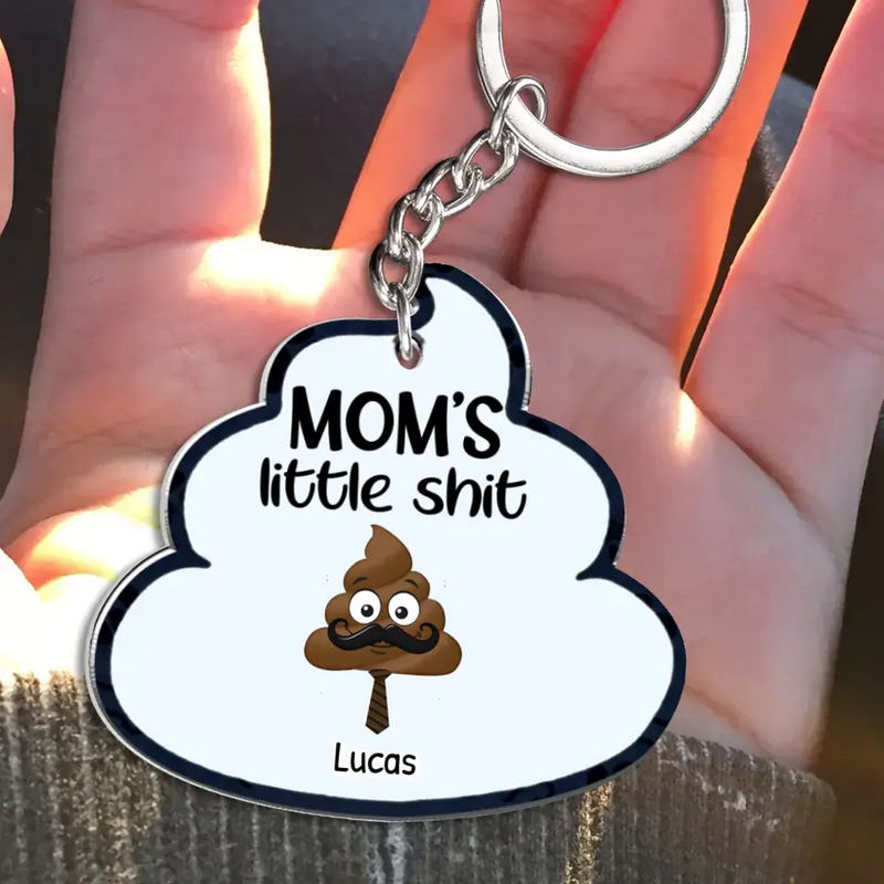 Personalized Mom's Little Shit Acrylic Keychain - Gift Idea For Mother's Day - Happy Mother's Day 2023