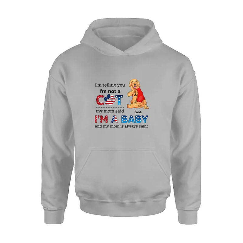 Personalized Pet Shirt/Hoodie - Independence Day Gift Idea for Dog/Cat Owners - I'm Telling You I'm Not A Dog