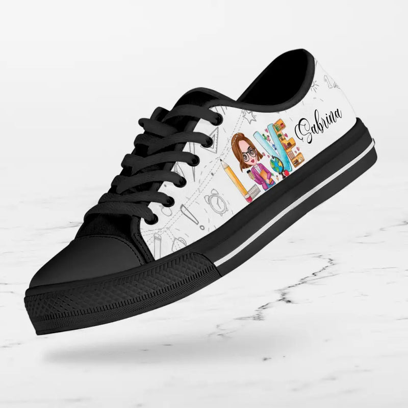 Personalized Teacher Sneakers - Gift Idea For Teacher - Love