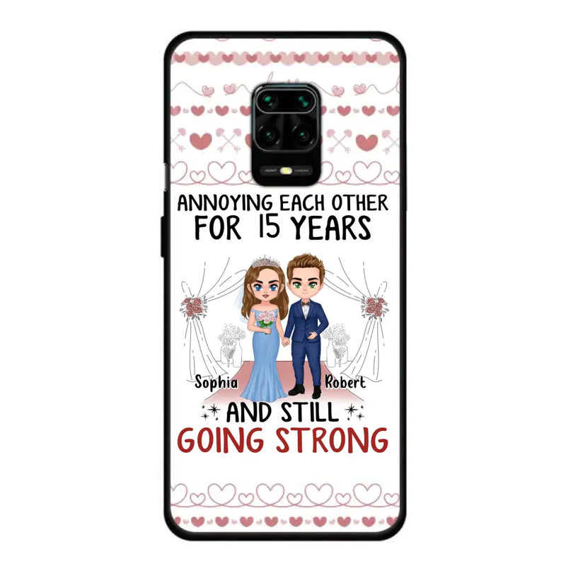 Personalized Chibi Couple Phone Case - Best Gift Idea For Couple/Husband/Father's Day - Annoying Each Other For 15 Years And Still Going Strong - Case For Oppo/Xiaomi/Huawei