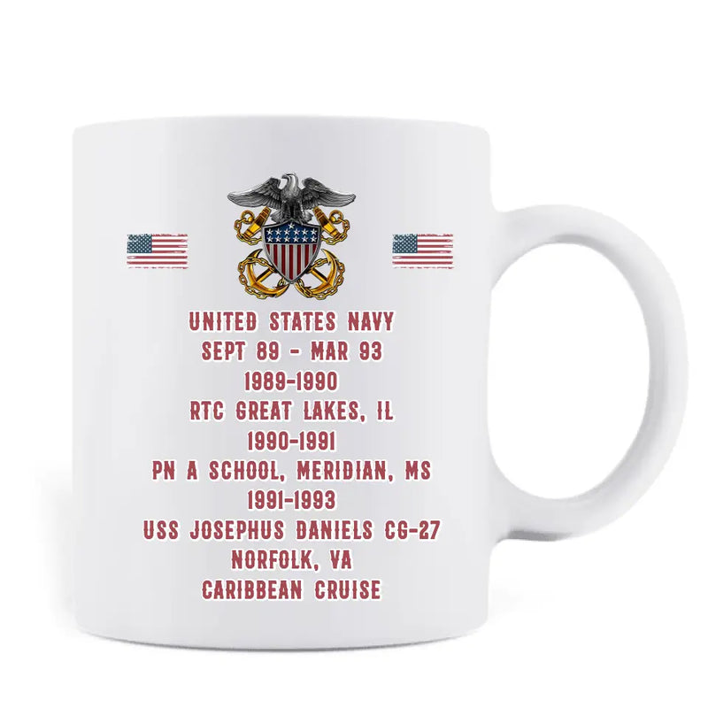 Personalized Veteran Coffee Mug - Gift Idea For Veteran/Independence Day - Freedom Your Born To Be Free
