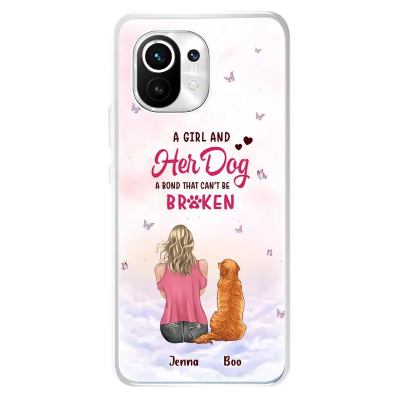 Personalized Dog Mom Phone Case - Up to 5 Dogs - Gift Idea For Dog Lovers - A Girl And Her Dog A Bond That Can't Be Broken - Case for Xiaomi/Huawei/Oppo