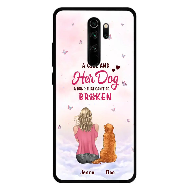 Personalized Dog Mom Phone Case - Up to 5 Dogs - Gift Idea For Dog Lovers - A Girl And Her Dog A Bond That Can't Be Broken - Case for Xiaomi/Huawei/Oppo