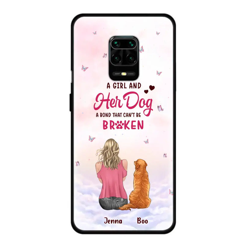 Personalized Dog Mom Phone Case - Up to 5 Dogs - Gift Idea For Dog Lovers - A Girl And Her Dog A Bond That Can't Be Broken - Case for Xiaomi/Huawei/Oppo