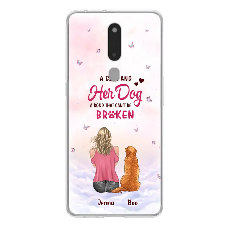 Personalized Dog Mom Phone Case - Up to 5 Dogs - Gift Idea For Dog Lovers - A Girl And Her Dog A Bond That Can't Be Broken - Case for Xiaomi/Huawei/Oppo