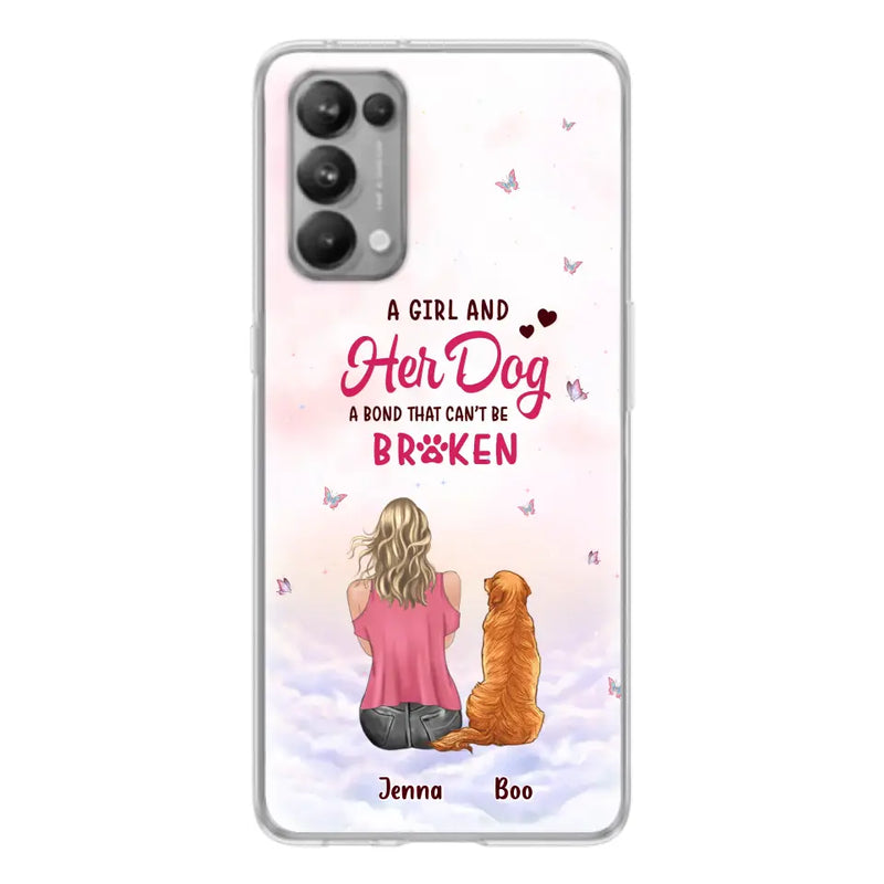 Personalized Dog Mom Phone Case - Up to 5 Dogs - Gift Idea For Dog Lovers - A Girl And Her Dog A Bond That Can't Be Broken - Case for Xiaomi/Huawei/Oppo