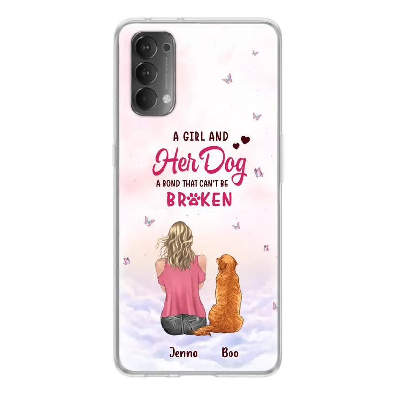 Personalized Dog Mom Phone Case - Up to 5 Dogs - Gift Idea For Dog Lovers - A Girl And Her Dog A Bond That Can't Be Broken - Case for Xiaomi/Huawei/Oppo