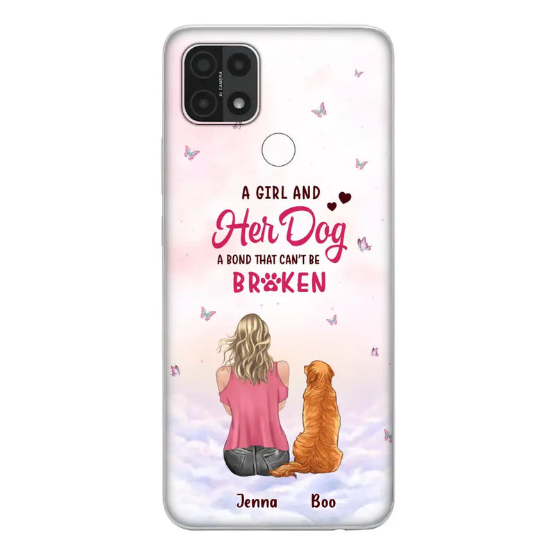 Personalized Dog Mom Phone Case - Up to 5 Dogs - Gift Idea For Dog Lovers - A Girl And Her Dog A Bond That Can't Be Broken - Case for Xiaomi/Huawei/Oppo