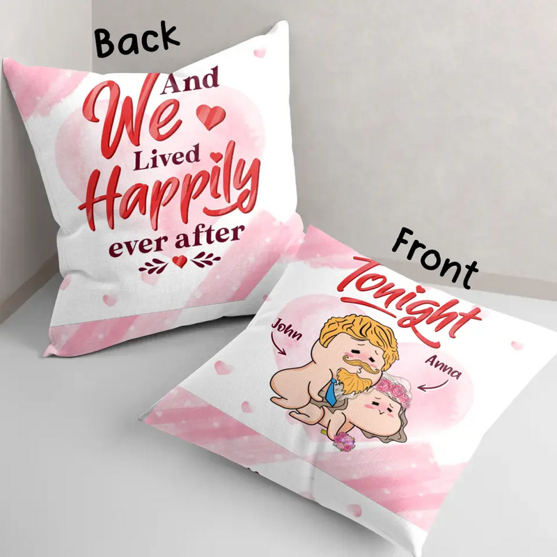 Personalized Pillow Cover - Best Gift Idea For Husband/Wife/Birthday/Anniversary - And We Lived Happily Ever After