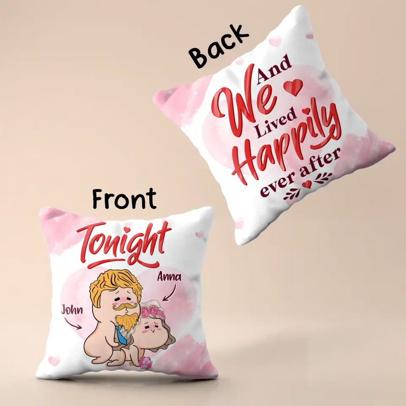 Personalized Pillow Cover - Best Gift Idea For Husband/Wife/Birthday/Anniversary - And We Lived Happily Ever After