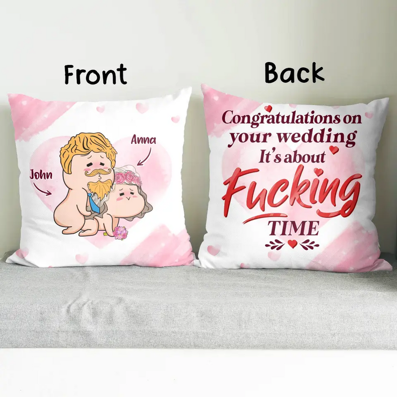 Personalized Pillow Cover - Best Gift Idea For Husband/Wife/Birthday/Anniversary - Congratulations On Your Wedding