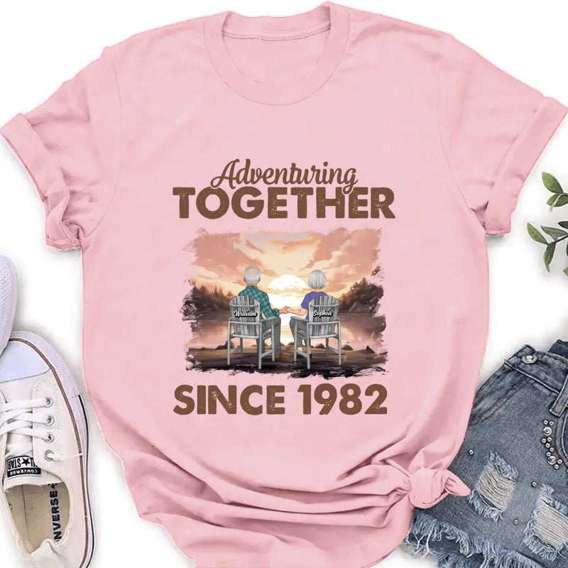 Personalized Old Couple Shirt/Hoodie - Gift Idea for Couple/Husband/Wife - Adventuring Together