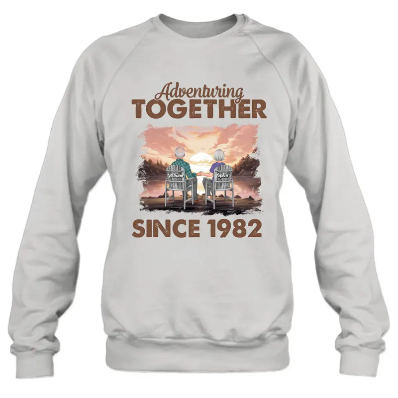 Personalized Old Couple Shirt/Hoodie - Gift Idea for Couple/Husband/Wife - Adventuring Together