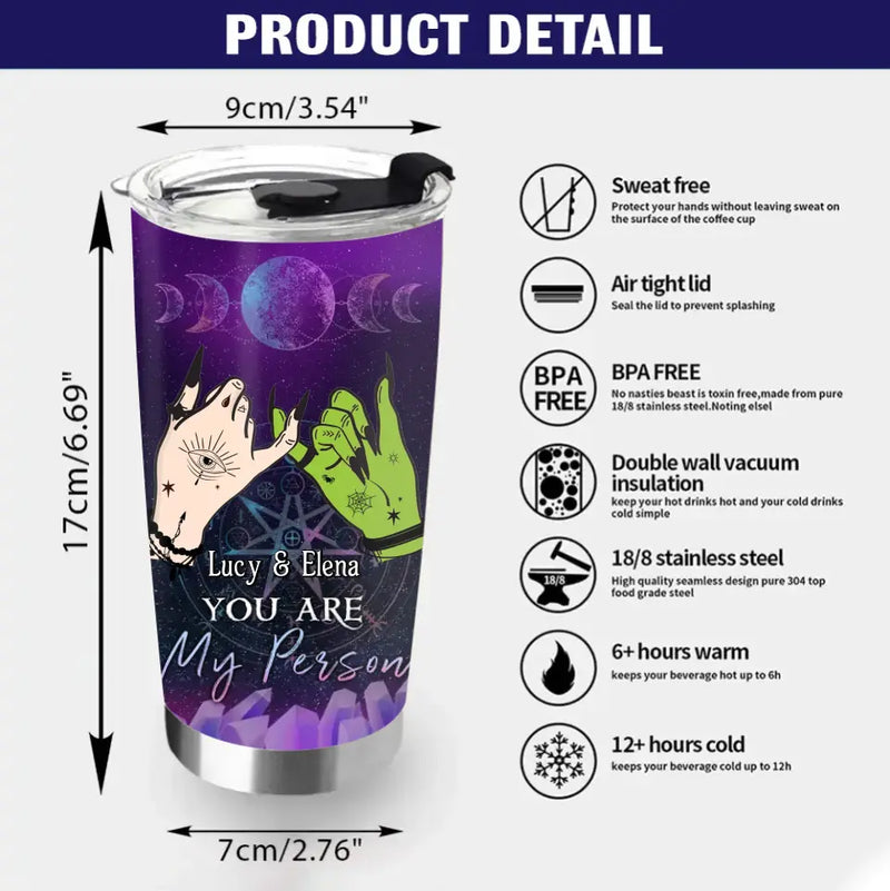 Personalized Witch Besties Tumbler - Gift Idea For Halloween/Witch Lovers/Friends - My Bitches Are Witches