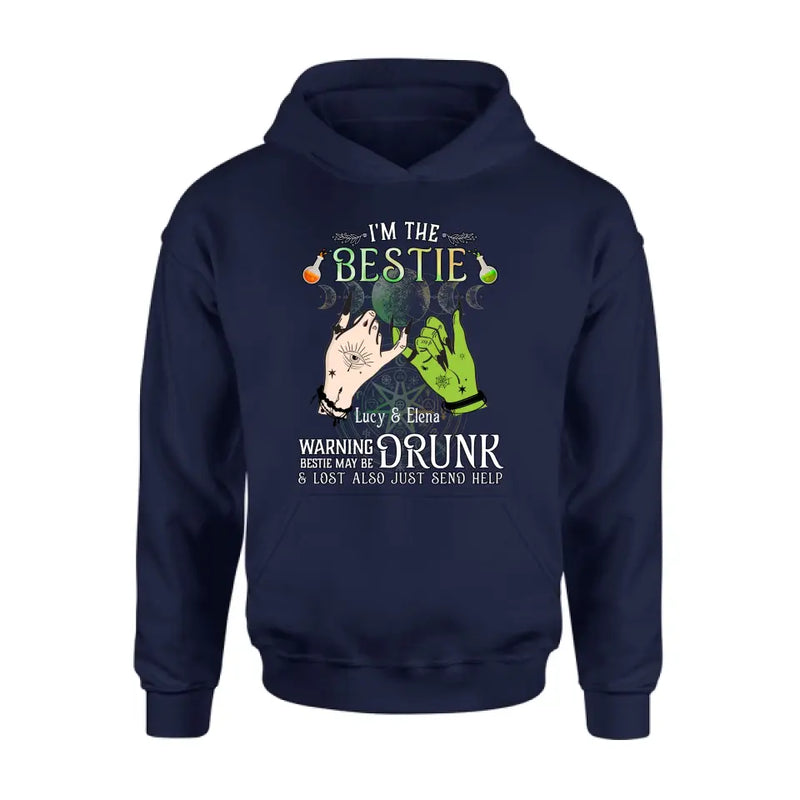 Personalized Witch Besties Shirt/Hoodie Back - Gift Idea For Halloween/Witch Lovers/Besties - I'm The Bestie
