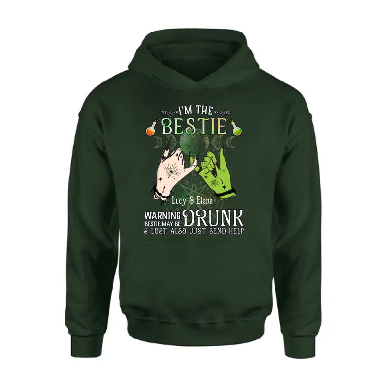 Personalized Witch Besties Shirt/Hoodie Back - Gift Idea For Halloween/Witch Lovers/Besties - I'm The Bestie