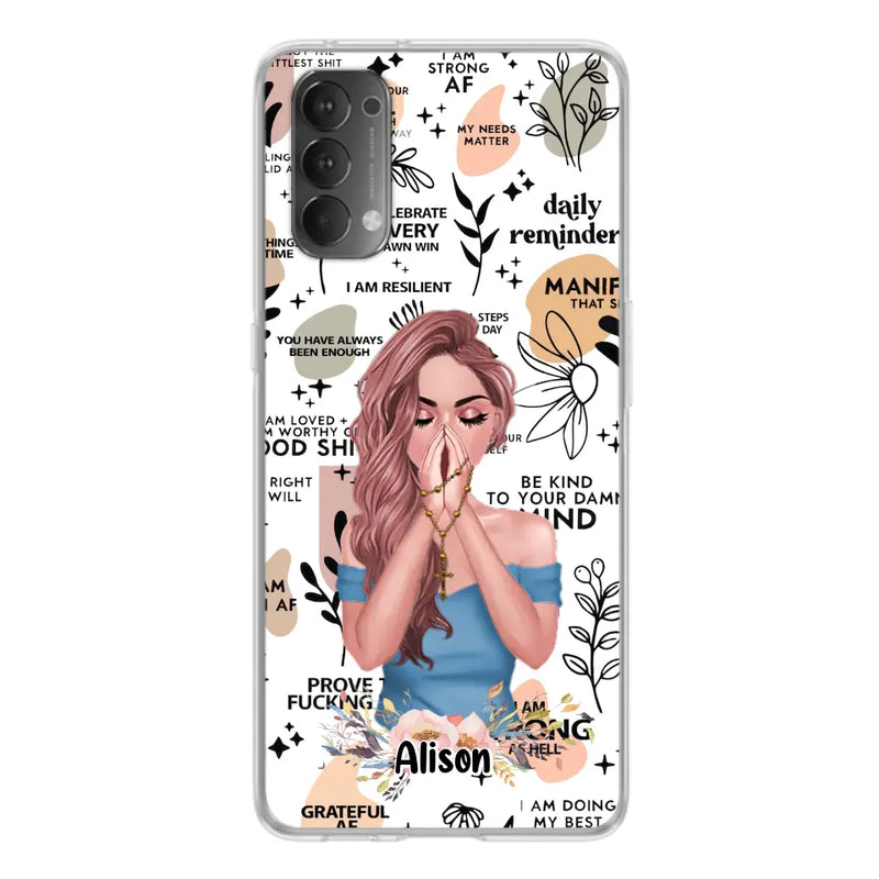 Personalized Praying Girl Phone Case - Gift Idea for Girls/Friends - Case for Xiaomi/Huawei/Oppo