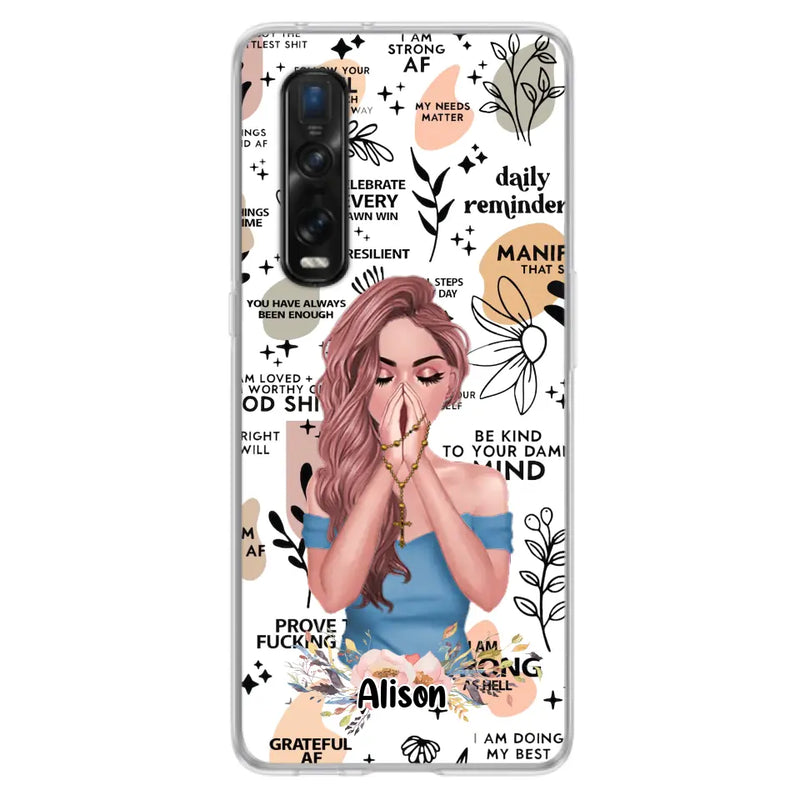 Personalized Praying Girl Phone Case - Gift Idea for Girls/Friends - Case for Xiaomi/Huawei/Oppo