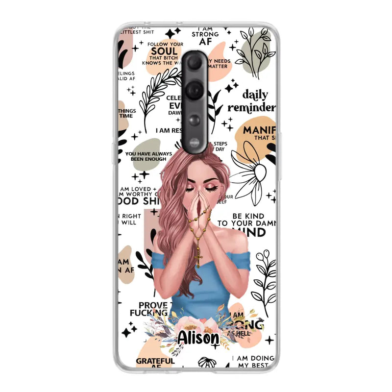 Personalized Praying Girl Phone Case - Gift Idea for Girls/Friends - Case for Xiaomi/Huawei/Oppo