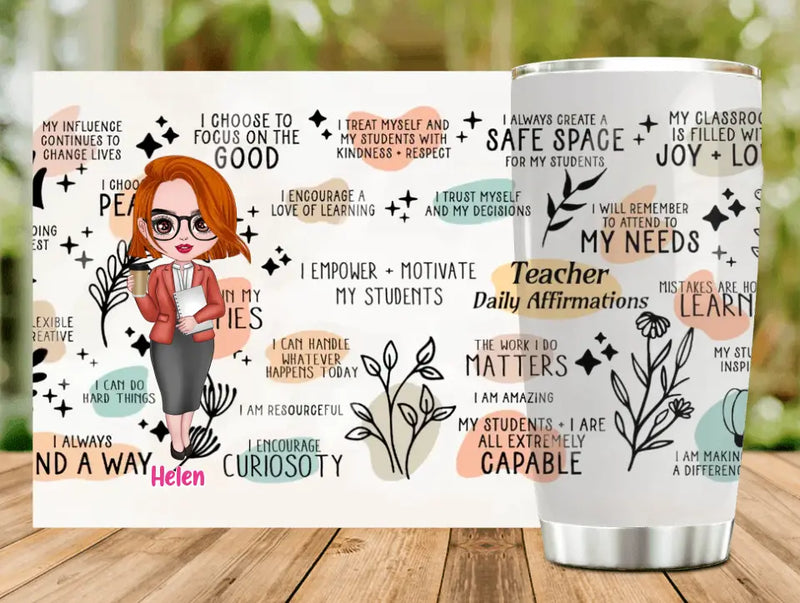 Personalized Teacher Tumbler - Best Gift Idea For Teacher/Birthday - I Always Create A Safe Space For My Students