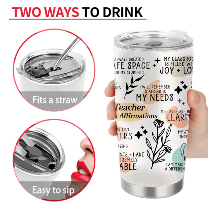Personalized Teacher Tumbler - Best Gift Idea For Teacher/Birthday - I Always Create A Safe Space For My Students