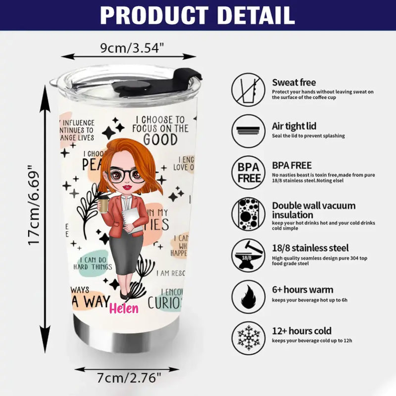 Personalized Teacher Tumbler - Best Gift Idea For Teacher/Birthday - I Always Create A Safe Space For My Students