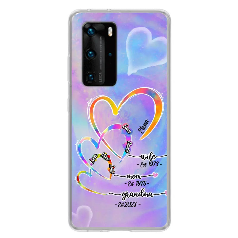 Personalized Mom Phone Case - Gift Idea For Mom/Grandma - Up to 4 Children/5 Grandchildren - Cases For Oppo/Xiaomi/Huawei