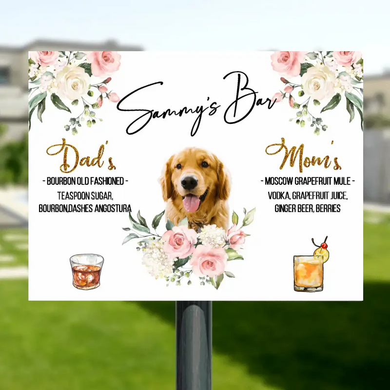 Personalized Wedding Metal Sign - Upload Photo - Wedding/Anniversary Gift for Couple/Dog Lovers