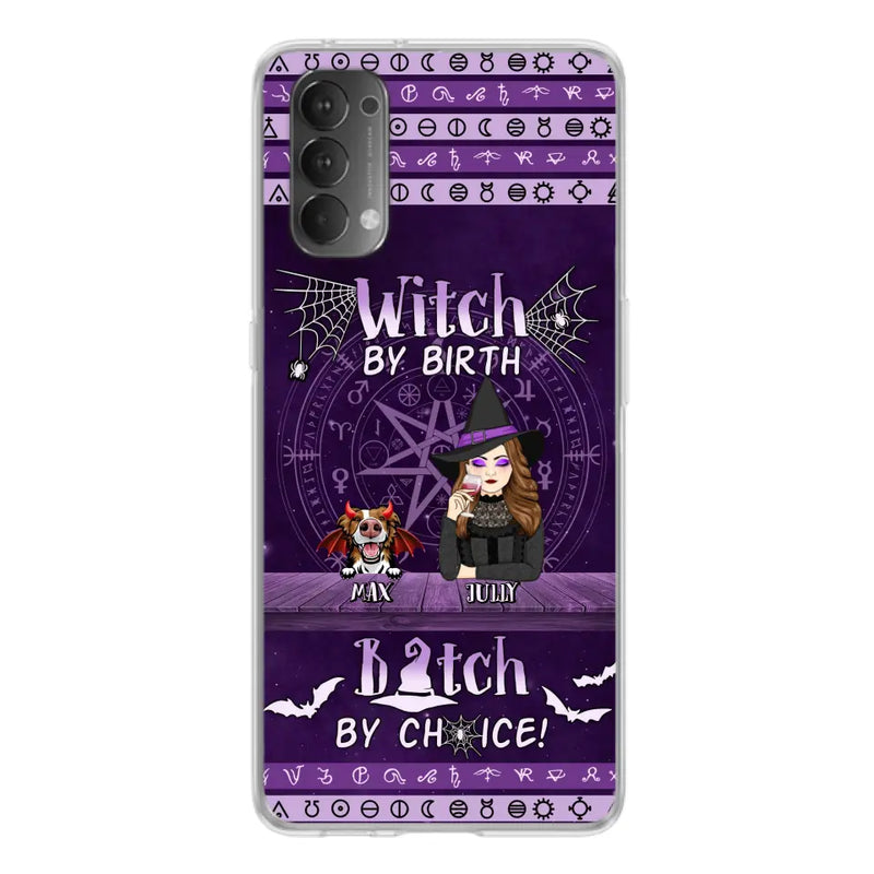 Personalized Witch Phone Case - Halloween Gift Idea for Witch Lovers/Pet Lovers - Up to 3 Dogs/Cats - Witch By Birth Bitch By Choice - Case For Xiaomi/Oppo/Huawei