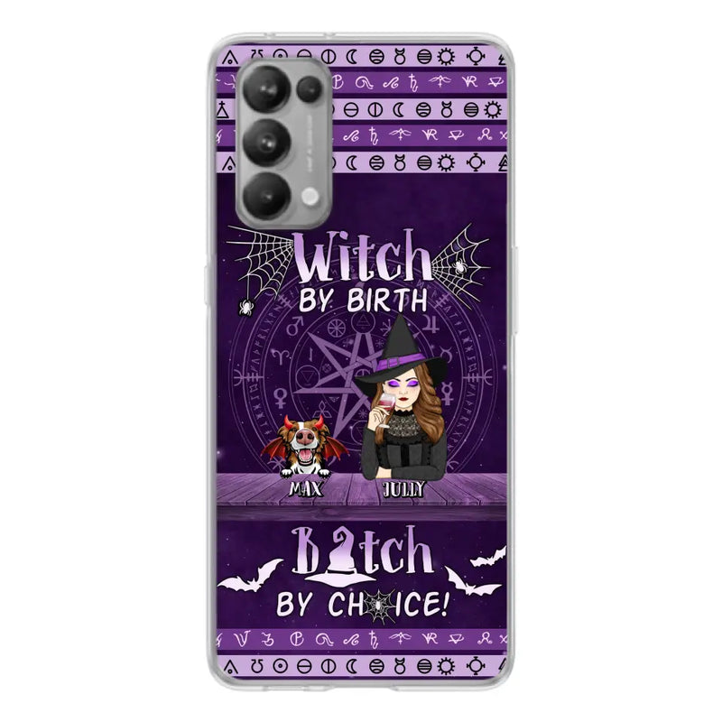 Personalized Witch Phone Case - Halloween Gift Idea for Witch Lovers/Pet Lovers - Up to 3 Dogs/Cats - Witch By Birth Bitch By Choice - Case For Xiaomi/Oppo/Huawei